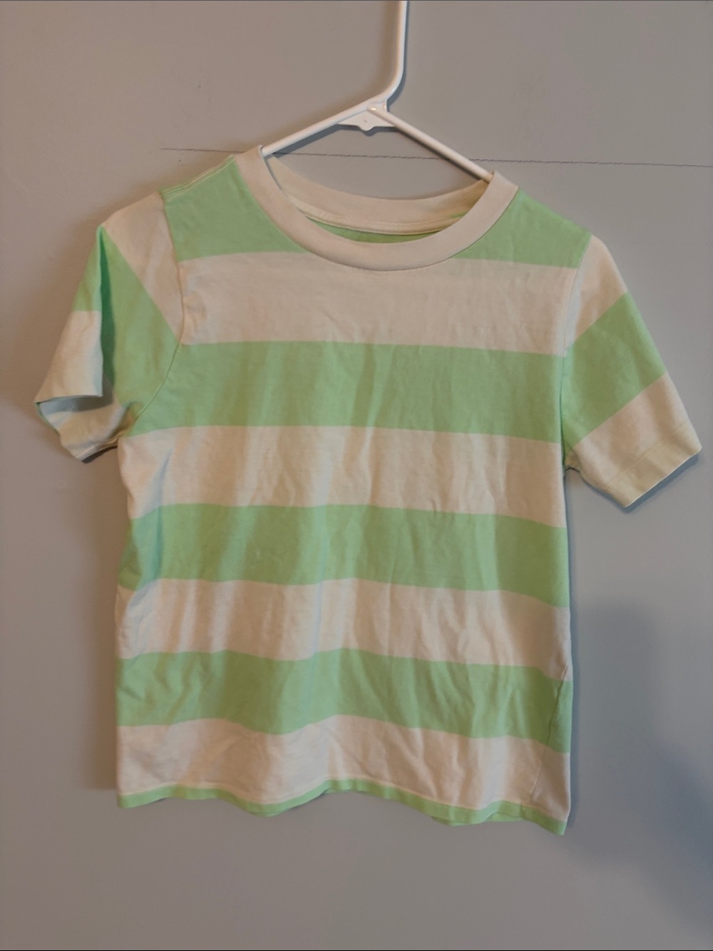 Madewell Mint Green & White Striped Tee shirt. Small.